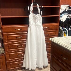 Girls Davids Bridal White Gown